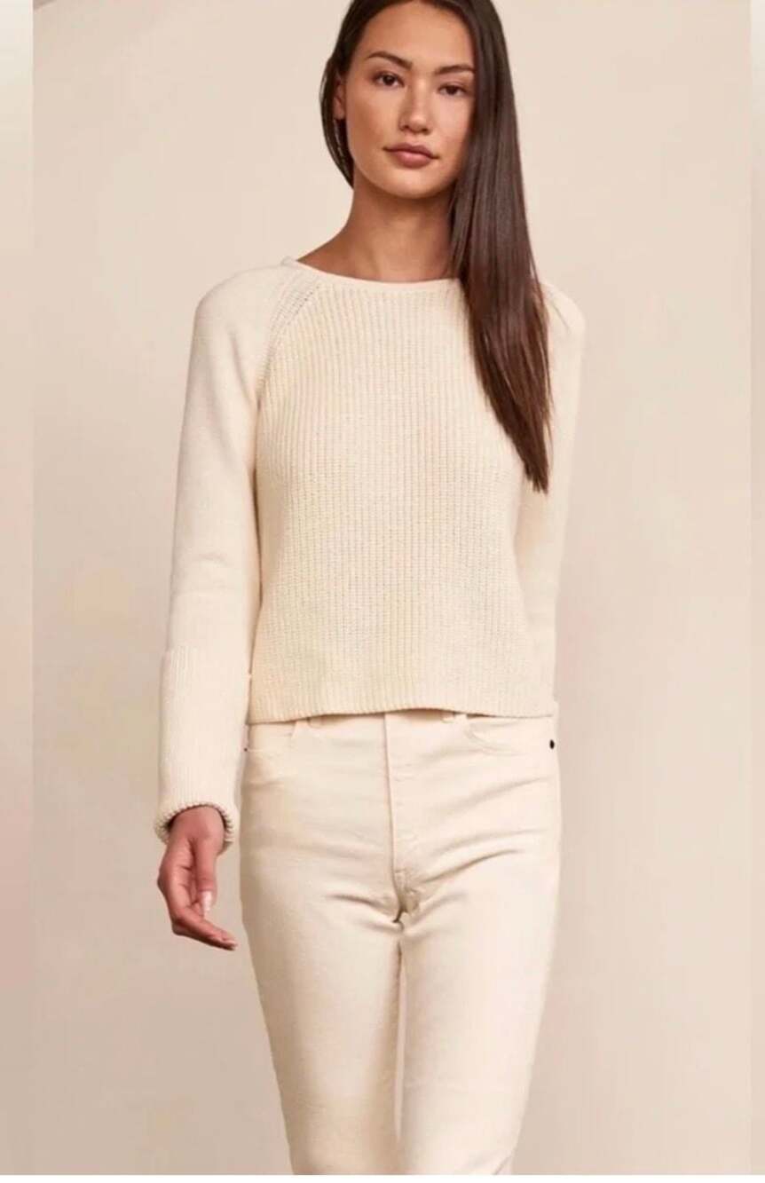 LA LIGNE NY 100% cotton blackberry knit sweater sz L